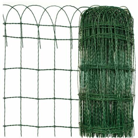 DEESSE SHOP-Clotûre acier et fer, Clôture de jardin Maille décorative Vert 40 cm x 5 m (1/5)