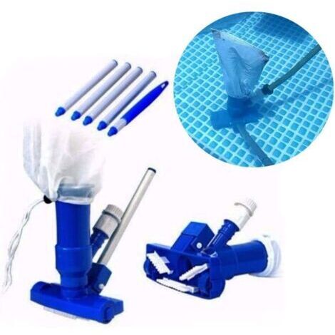 DEESSE SHOP-Aspirateur À Jet De Piscine, Nettoyeur À Jet D'aspirateur De Piscine Portable avec Brosse, Sac Et Poteau, Accessoires De Nettoyage De Piscine pour Spa De Fontaine De Piscine (1) (1/5)