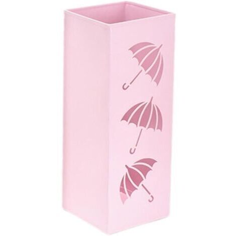 DEESSE SHOP-Porte-parapluie seau de rangement pour parapluie en métal carré - Rose -DENUOTOP (1/5)