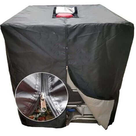 DEESSE SHOP-Couvercle de réservoir, couvercle de réservoir IBC 1000L avec fermeture éclair, protection UV anti-poussière, couvercle de réservoir d'eau anti-pluie 1000L, couvercle en tissu Oxford 210D (1/5)