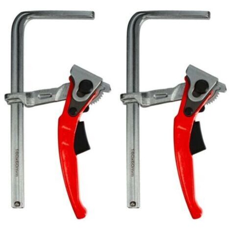 DEESSE SHOP-Serre-joint à levier 300mm X2 – Capacité de serrage 150kg – Acier forgé anti-corrosion – Compatible rails de guidage (1/5)
