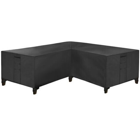DEESSE SHOP-Housse de canapé d'extérieur en tissu Oxford 420D robuste, housse de canapé sectionnelle en forme de V, 270x270x90cm (1/3)