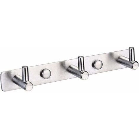 DEESSE SHOP-Patère à 3 Crochets pour Peignoir Serviette Salle de Bain Crochet Mural Accroche Porte Torchon Cuisine Patere Murale en Acier Inoxydable (1/4)