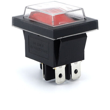 DEESSE SHOP-3Pcs Interrupteur à Bascule lumière rouge ON/OFF Avec Couvercle étanche Ikodm (1/4)
