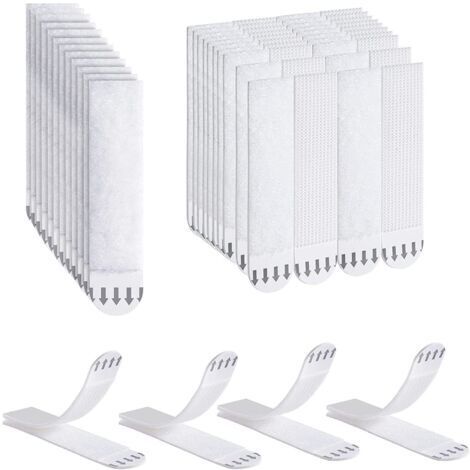 DEESSE SHOP-Ruban Suspension pour Photos, 32 Paires (64 Bandes) Languette Accroche Tableau sans Percer Bandes, Bandes Adhésives Résistantes pour Cardres (Moyen) (1/5)