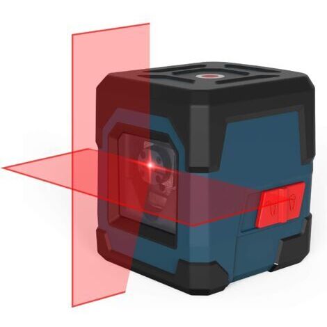 DEESSE SHOP-Niveau Laser, 15M ± 0,2 mm/m Laser Croix Autonivelant, 1m Antichoc Tourner Ligne Laser Rouge Horizontal et Verticale, Étanche À L'eau et Poussière avec Sac de Protection et 2xAA Piles (1/5)