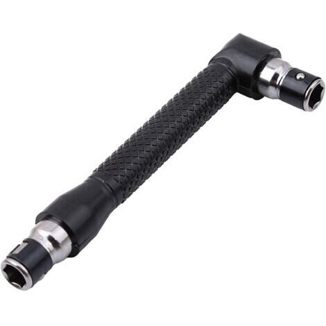 DEESSE SHOP-Clés à fourches, 1 tournevis à poignée d'extension en forme de L à double tête 1/4 'poignée hexagonale adaptateur de tournevis à angle droit à 90 degrés 1 pièceHabile (1/4)