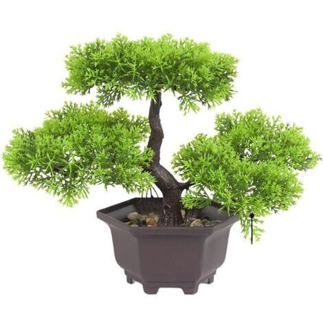 DEESSE SHOP-plante artificielle bonsaï réaliste belle simulation ornementale aiguilles de pin cyprès plantes bonsaï pour la maison naturel simuler bonsaï spécial pour chambre (1/5)