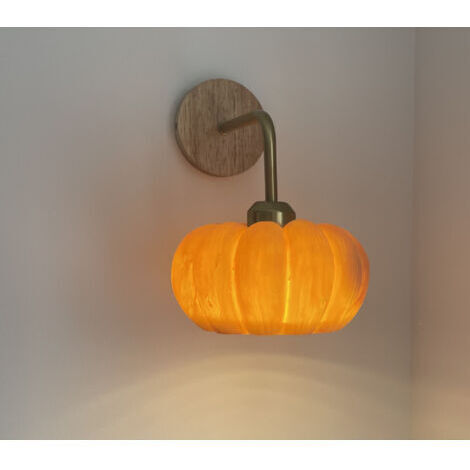 DEESSE SHOP-LangRay Lampe Murale Lanterne Citrouille, Lampe De Chambre À Coucher De Style Wabi-sabi pour Enfants, Lampe De Chambre À Coucher Antique Rétro Et Ancienne, Lampe Japonaise d'halloween, Lam (1/5)