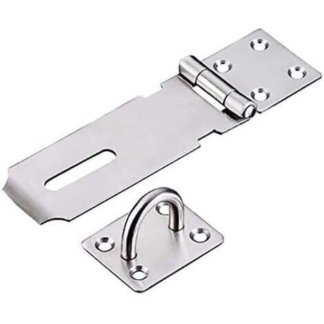 DEESSE SHOP-Moraillon de Cadenas en Acier Inoxydable, Heavy Duty Moraillon et Agrafe avec Vis, Fermoir de Porte Verrou de Porte Hangar Loquet Cadenas Agrafe (1/5)