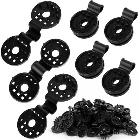 DEESSE SHOP-Lot de 50 clips en plastique pour tissu de protection, clip spécial avec œillet, clip de fixation pour pare-brise, filet d'ombrage, tissu coupe-vent, polyvalent et facile à utiliser (noir) (1/5)