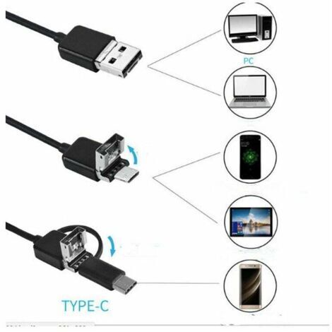 DEESSE SHOP-Caméra de surveillance intérieure/extérieure sans fil 5,5mm 1080P HD – Étanchéité IP68 – 6 lumières LED – Inspection WiFi pour canalisations (1/5)