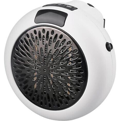 DEESSE SHOP-Radiateur Electrique Chauffage d’appoint électrique Céramique sur Prise Murale LED - Télécommande - Thermostat réglable - 400 Watts – Blanc (1/5)