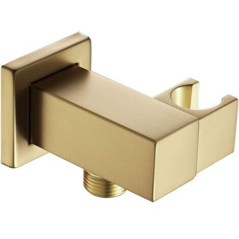 DEESSE SHOP-Support de pommeau de douche Support de pommeau de douche en laiton carré doré (1/5)