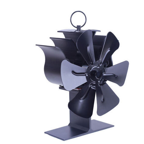 DEESSE SHOP-Accessoire de cheminée et poêle,Ventilateur de four à 6 pales, brûleur thermique, ventilateur de cheminée à Circulation thermique écologique (1/5)