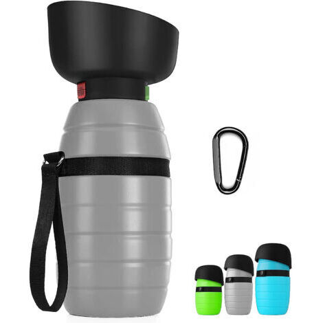 DEESSE SHOP-Bouteille d'eau portable pour chien 650 ml avec bol d'eau, fontaine à boire portable pour chien chat Bouteille d'eau étanche non toxique, marche, voyage, randonnée (1/5)