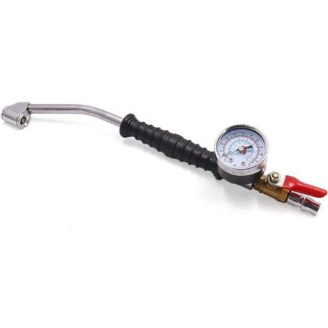 DEESSE SHOP-Coude de connecteur rapide, manomètre de gonflage de mandrin à air de pneu de voiture (1/4)