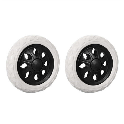 XVX – Lot de 2 roulettes de rechange 16 cm – Mousse de caoutchouc et plastique – Pour chariots de courses et poussettes – Installation facile (1/4)