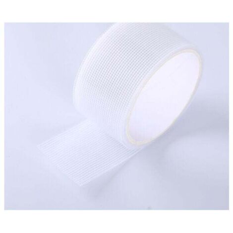 Ruban de réparation pour moustiquaire 5x200cm, imperméable, forte adhérence, fibre de verre, blanc (1/4)
