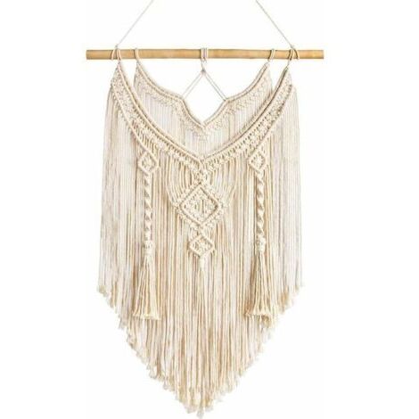 Tenture Murale, Decoration Maison Macrame Mural Macramé Decoration Murale Tapisserie Murales Tapis Mural Tisses Main Interieur Exterieur Decoration Boheme Mariage Salon Chambre (1/5)