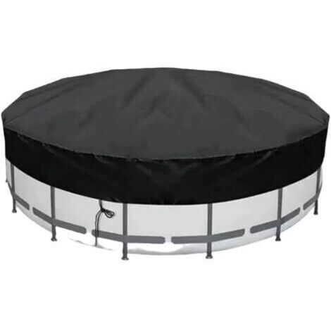 Bache Piscine Ronde, Ø 210cm x H 90cm Oxford Fabric Bâche Protection pour Piscine, Couverture de Extérieur Spa Baignoire, Bache de Protection pour Piscine Hors Sol, Résistant aux UV (1/5)