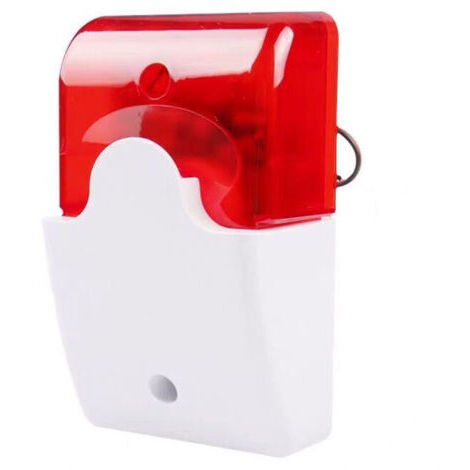 Sirène d'alarme,2PCS Sirène stroboscopique filaire DC 12V alarme sonore lumière rouge sirène sonore système d'alarme de sécurité à domicile (1/5)
