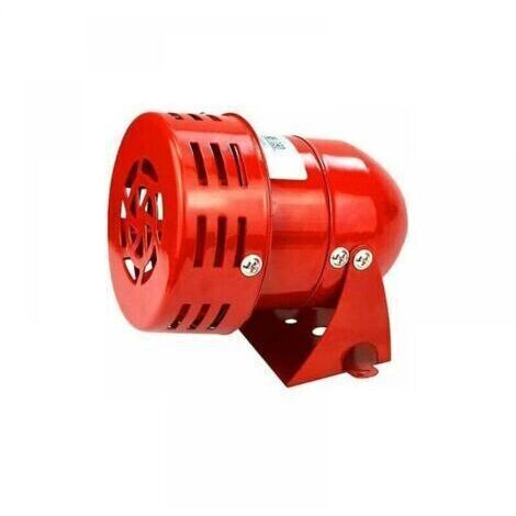 Sirène Alarme 220V Puissant à Exterieure, Sirene Alarme 120dB,Rouge Moteur Conduit Sirène Métal Corne Industrie Bateau Alarme (1/4)