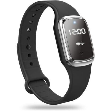 Bracelets Anti-moustiques à ultrasons, montre-bracelet électronique anti-moustiques avec chargement USB/étanche/réutilisable/portable pour le camping en plein air, la randonnée-noir (1/5)