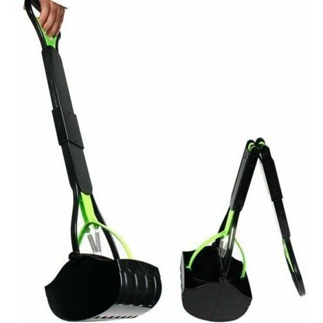 80 cm - Portable - Pelle à déjections canines - Pour chiens et chats - Avec levier facile à utiliser et ressort haute pression Pelles ramasse-crottes pour Chiens (1/4)