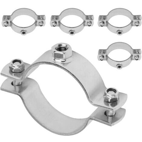 Collier de Fixation Simple isophonique-Acier nickelé-pour Tube Ø20 mm-5 pièces (1/3)