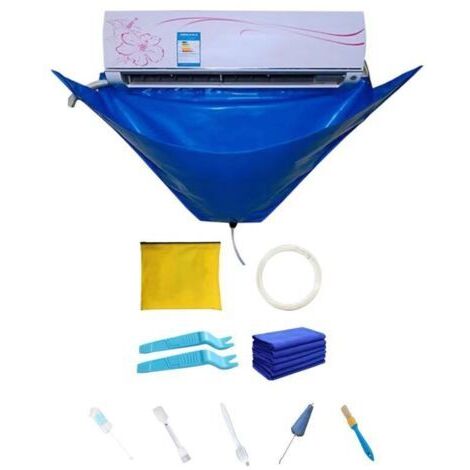 Kit de nettoyage climatiseur split 9 pièces – Sac étanche pour entretien – Matériau durable et réutilisable – Nettoyage sans fuite (1/5)