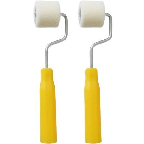 2 PCS Mini Rouleaux à Peinture Laine, Cheveux Courts Extra Petit Rouleau à Peinture, Rouleaux à Peinture, Petit Rouleau pour La Peinture Pour Les Détails Projets Pochoir, Largeur Du Rouleau 2cm (1/5)