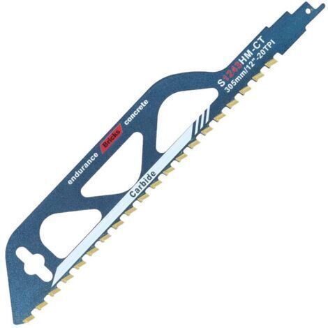 Lame de scie sabre 305 mm – Carbure de tungstène pour béton cellulaire, brique et ciment – Acier métallique pour coupe précise (1/5)