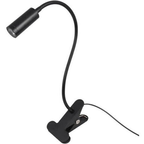 Lampe LED Tube Flexible avec Pince Lumière de Lecture et Spot de Travail Éclairage Chaud pour Bureau Atelier et Chambre,Lumière blanche,Noire (1/5)