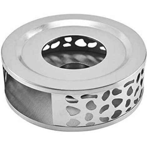 Base De Chauffe-théière en Acier Inoxydable, Chauffe-théière Ronde avec Porte-Bougie Design À Cadre Creux, Base De Chauffe-café À Thé, Base De Thé pour Théière en Verre