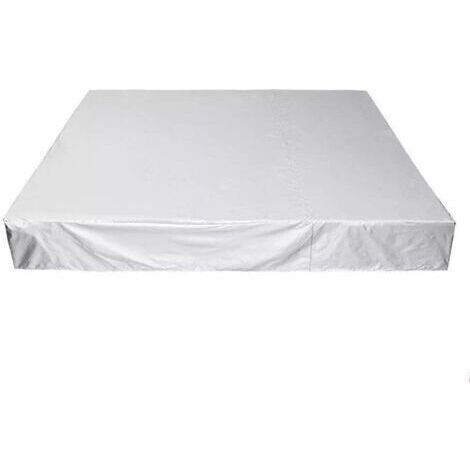 Housse isolée pour piscine et spa, offre une protection complète contre la saleté, la poussière et protège contre les pertes de chaleur,Argent (218 x 218 x 30 cm) (1/5)