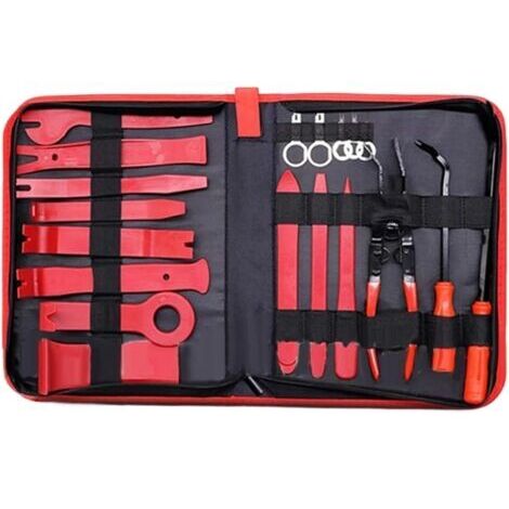 Kit De Démontage Intérieur De Voiture 19 Pièces, Outil De Démontage De Garnitures en Plastique De Voiture, Extracteur De Clips De Voiture, Outils De Panneau (1/5)