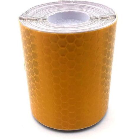 Autocollant Réfléchissant de Sécurité 5 cm X 3 M Rouleau de Ruban Adhésif Réfléchissant Haute Visibilité pour Vélos Moto Voitures Véhicules Camping-Car Camion Remorques Bateau(Orange) (1/5)