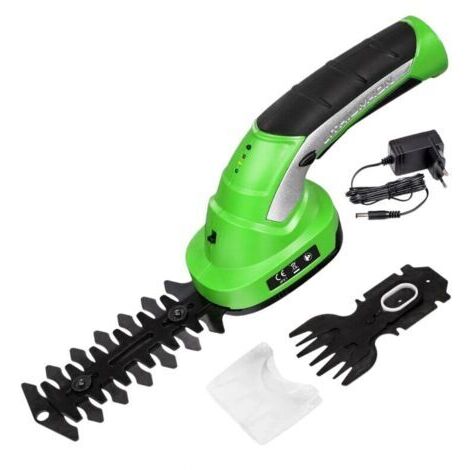 Taille-haie sans fil 2-EN-1 HEDGER Taille bordure et gazon Batterie rechargeable Lames interchangeables Poignée ergonomique Lame d'élagage et de tonte Kit d'entretien du jardin (1/5)
