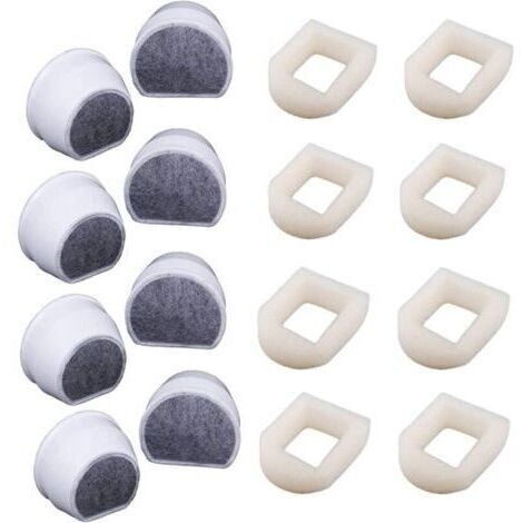 Lot de 16 pré-filtres en mousse et filtres à charbon compatibles avec les fontaines PetSafe Drinkwell INOX 360 Avalon Pagoda Ocean View et les filtres de fontaine Sedona et de fontaine pour c (1/5)