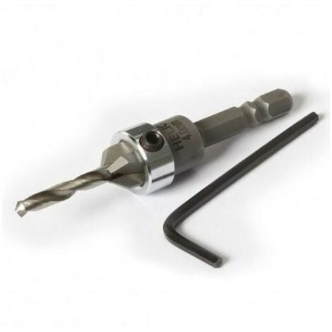 Mèche à bois pour perceuse – Fraise chanfrein Ø 4mm – Butée réglable – Pour vis inox Ø 5mm – Coupe nette sans éclat (1/5)