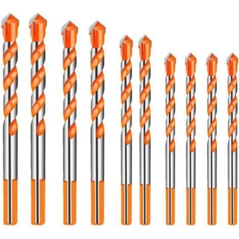 CCYKXA 10 Pièces Carbure De Tungstène Maçonnerie Foret Ensemble pour Céramique Porcelaine Métal Acier (6/8 /10 /12mm) (1/5)