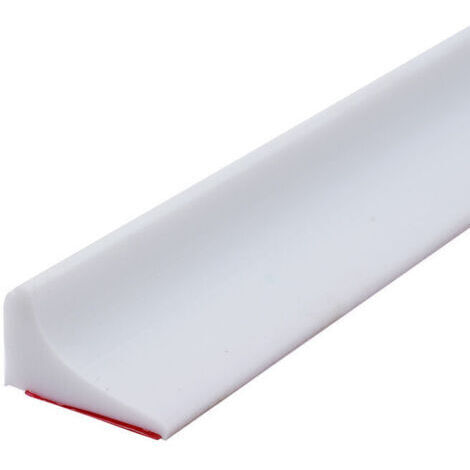 Fixation de porte et paroi de douche,(Blanc, 200 cm) Barrière de douche en silicone, bande de seuil de douche autocollante anti-déversement, barrage de douche, barrage de seuil de douche, bar (1/5)