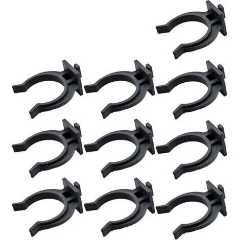 10x Clip de plinthe avec base à tenon en plastique noir Ø 34mm Pied Meuble Cuisine Salle de bain Fixation (1/3)