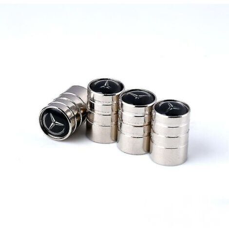 Bouchon de Valve de Pneu de Voiture Bouchon de Valve approprié Bouchon de Valve de Pneu en métal (Mercedes Benz, 8 Packs) (1/5)