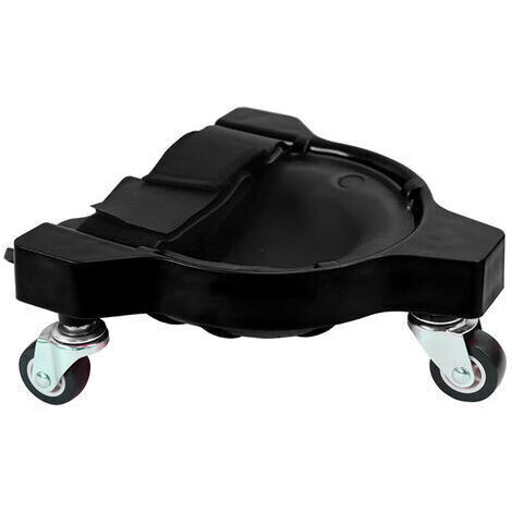 Genouillères résistantes avec 3 roulettes et coussinets en gel confortables, capacité de rotation à 360 degrés sans soulever du sol, idéal pour tout travail au sol 1pc noir (1/5)