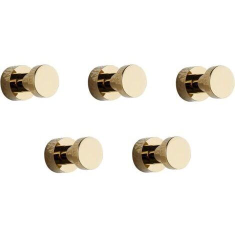 Lot de 5 crochets muraux en laiton pour porte de salle de bain, cuisine, placard (1/5)