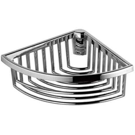 Etagère et rangement de douche,Universal Panier d'angle filaire pour douche, amovible, fixation murale invisible, Chrome,Chendyy (1/4)