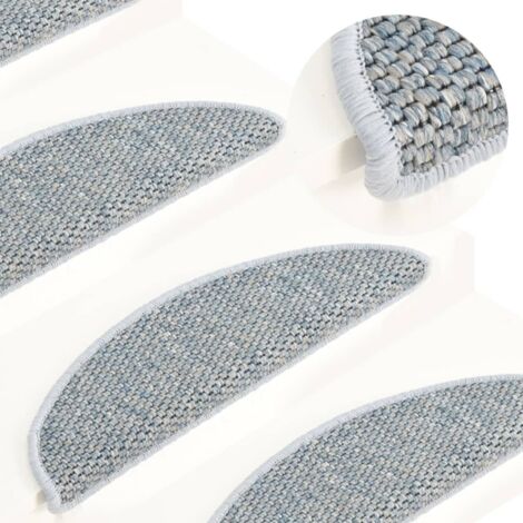 INLIFE Tapis d'escalier autocollants 15 pcs 56x20 cm Bleu (1/5)