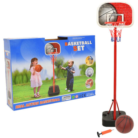 INLIFE Ensemble de basket portable réglable 138,5-166 cm (1/5)